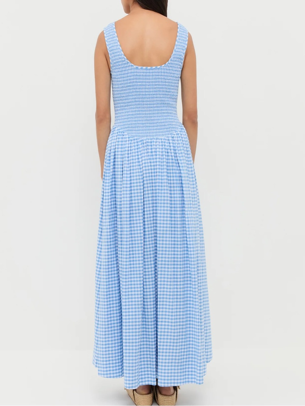 Loeffler Randall Estelle Dress Blue Gingham Size 4 NWT - Picture 2 of 6